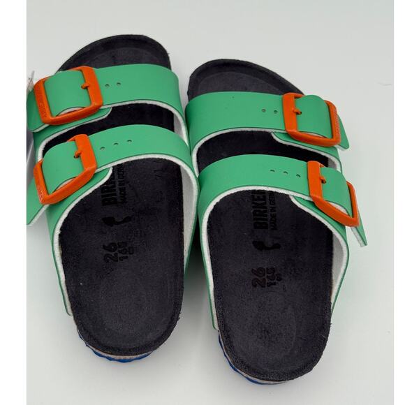 Birkenstock Kids Toddler EVA Fern Arizona Sandal Green/Orange Size US8 EU26 - Picture 6 of 9